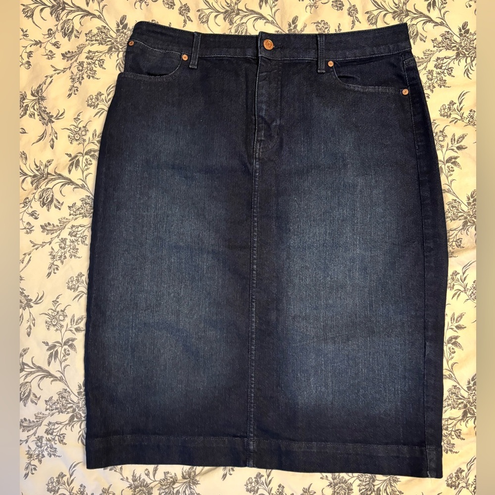 Talbots Dark Blue Pencil Skirt